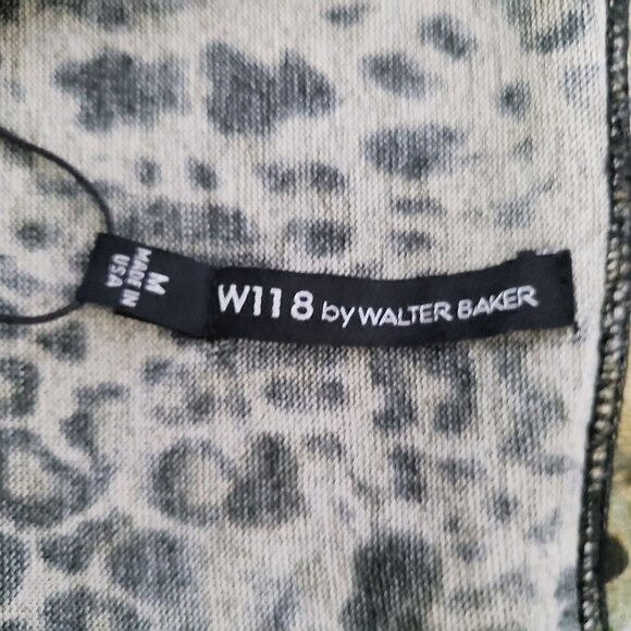 W118 By Walter Baker T-Shirt Dress M Soft Knit Animal Print Casual Pullo…‎ - Picture 6 of 7
